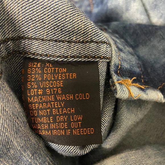 Denim & Rivets Shirt Jacket XL Distressed Button Up - Picture 9 of 10